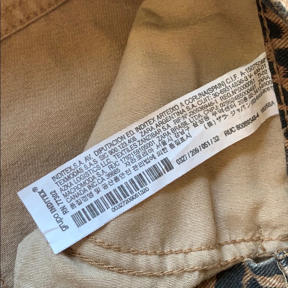 ZARA TRF Collection Leopard Skinny Denim Jeans 00 - Picture 6 of 8